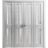 Sliding Closet Double Bi-fold Doors | Veregio 7288 Antracite with Frosted Glass | Sturdy Tracks Moldings Trims Hardware Set | Wood Solid Bedroom Wardrobe Doors  Light Grey Oak