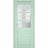 Interior Solid French Door | Veregio 7339 White Silk with Frosted Glass | Single Regular Panel Frame Trims Handle | Bathroom Bedroom Sturdy Doors  Oliva
