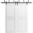 Sliding Closet Barn Bypass Doors 36 x 80 inches / Mela 7444 White Silk / Modern 6.6ft Rails Hardware Set / Wood Solid Bedroom Wardrobe Doors  White