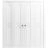 Sliding Closet Double Bi-fold Doors | Mela 7444 White Silk | Sturdy Tracks Moldings Trims Hardware Set | Wood Solid Bedroom Wardrobe Doors White