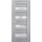 Interior Solid French Door | Veregio 7455 Matte Grey with Frosted Glass | Single Regular Panel Frame Trims Handle | Bathroom Bedroom Sturdy Doors  Matte Grey