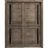 Sliding Closet Bypass Doors | Veregio 7288 Antracite with Frosted Glass | Sturdy Rails Moldings Trims Hardware Set | Wood Solid Bedroom Wardrobe Doors  Cognac Oak
