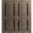Sliding Closet Double Bi-fold Doors | Veregio 7288 Antracite with Frosted Glass | Sturdy Tracks Moldings Trims Hardware Set | Wood Solid Bedroom Wardrobe Doors  Cognac Oak