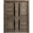 Sliding French Double Pocket Doors | Veregio 7288 Antracite with Frosted Glass | Kit Trims Rail Hardware | Solid Wood Interior Bedroom Sturdy Doors Cognac Oak