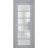 Interior Solid French Door | Veregio 7602 Matte Grey with Frosted Glass | Single Regular Panel Frame Trims Handle | Bathroom Bedroom Sturdy Doors  Matte Grey