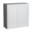 27" x 30" Wall Cabinet-Double Door-with Black Matte door White