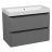 Modern Wall-Mounted Bathroom Vanity with Washbasin | Luxury Green Matte Collection | Non-Toxic Fire-Resistant MDF Gray Matte