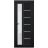 Front Exterior Prehung FiberGlass Door Frosted Glass / Manux 8088 White Silk / Office Commercial and Residential Doors Entrance Patio Garage Black