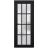 Front Exterior Prehung FiberGlass Door Frosted Glass / Manux 8312 Grey Ash / Office Commercial and Residential Doors Entrance Patio Garage Black