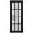 Front Exterior Prehung FiberGlass Door Frosted Glass / Manux 8312 Grey Ash / Office Commercial and Residential Doors Entrance Patio Garage-W36" x H80"-Left-hand Inswing Black
