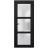Front Exterior Prehung FiberGlass Door Frosted Glass / Manux 8552 Matte Black / Office Commercial and Residential Doors Entrance Patio Garage Black