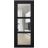 Front Exterior Prehung FiberGlass Door Clear Glass See-through / Manux 8555 Grey Ash Clear Glass / Office Commercial and Residential Doors Entrance Patio Garage Black