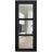 Front Exterior Prehung FiberGlass Door Clear Glass See-through / Manux 8555 White Silk Clear Glass / Office Commercial and Residential Doors Entrance Patio Garage-W30" x H80"-Right-hand Inswing Black