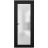 Front Exterior Prehung FiberGlass Door Frosted Glass / Manux 8102 Matte Black / Office Commercial and Residential Doors Entrance Patio Garage Black