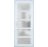 Front Exterior Prehung FiberGlass Door Frosted Glass / Manux 8002 White Silk / Office Commercial and Residential Doors Entrance Patio Garage-W30" x H80"-Right-hand Inswing White