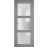 Front Exterior Prehung FiberGlass Door Frosted Glass / Manux 8552 Matte Black / Office Commercial and Residential Doors Entrance Patio Garage Gray Ash
