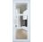 Front Exterior Prehung FiberGlass Door Clear Glass See-through / Manux 8555 Grey Ash Clear Glass / Office Commercial and Residential Doors Entrance Patio Garage White