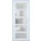Front Exterior Prehung FiberGlass Door Frosted Glass / Manux 8002 Matte Black / Office Commercial and Residential Doors Entrance Patio Garage-W30" x H80"-Left-hand Inswing White