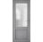 Front Exterior Prehung FiberGlass Door Frosted Glass / Manux 8422 Grey Ash / Office Commercial and Residential Doors Entrance Patio Garage-W36" x H80"-Left-hand Inswing Gray Ash