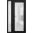 Front Exterior Prehung FiberGlass Door Frosted Glass / Manux 8102 White Silk / Sidelight Exterior Window /  Office Commercial and Residential Doors Entrance Patio Garage-W30+12" x H80"-Right-hand Inswing Black