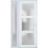 Front Exterior Prehung FiberGlass Door Frosted Glass / Manux 8552 White Silk / Sidelight Exterior Window / Office Commercial and Residential Doors Entrance Patio Garage-W30+14" x H80"-Left-hand Inswing White