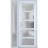 Front Exterior Prehung FiberGlass Door Frosted Glass / Manux 8002 White Silk / Sidelight Exterior Window / Office Commercial and Residential Doors Entrance Patio Garage-W36+16" x H80"-Right-hand Inswing White