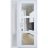 Front Exterior Prehung FiberGlass Door Clear Glass See-through / Manux 8555 Grey Ash Clear Glass / Sidelight Exterior Window /  Office Commercial and Residential Doors Entrance Patio Garage-W36+12" x H80"-Right-hand Inswing White