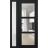 Front Exterior Prehung FiberGlass Door Clear Glass See-through / Manux 8555 Grey Ash Clear Glass / Sidelight Exterior Window /  Office Commercial and Residential Doors Entrance Patio Garage-W36+12" x H80"-Right-hand Inswing Black