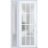 Front Exterior Prehung FiberGlass Door Frosted Glass / Manux 8312 Grey Ash / Sidelight Exterior Window / Office Commercial and Residential Doors Entrance Patio Garage-W36+12" x H80"-Left-hand Inswing White