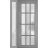 Front Exterior Prehung FiberGlass Door Frosted Glass / Manux 8312 Grey Ash / Sidelight Exterior Window /  Office Commercial and Residential Doors Entrance Patio Garage-W36+12" x H80"-Right-hand Inswing Gray Ash