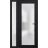 Front Exterior Prehung FiberGlass Door Frosted Glass / Manux 8102 Matte Black / Sidelight Exterior Window / Office Commercial and Residential Doors Entrance Patio Garage-W36+16" x H80"-Left-hand Inswing Black
