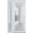Front Exterior Prehung FiberGlass Door Frosted Glass / Manux 8102 Matte Black / Sidelight Exterior Window / Office Commercial and Residential Doors Entrance Patio Garage-W36+16" x H80"-Left-hand Inswing White