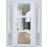 Front Exterior Prehung FiberGlass Door Clear Glass See-through / Manux 8555 Grey Ash Clear Glass / 2 Sidelight Exterior Windows / Office Commercial and Residential Doors Entrance Patio Garage-W12+36+12" x H80"-Right-hand Inswing White