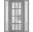 Front Exterior Prehung FiberGlass Door Frosted Glass / Manux 8312 White Silk / 2 Sidelight Exterior Windows / Office Commercial and Residential Doors Entrance Patio Garage-W12+36+12" x H80"-Right-hand Inswing Gray Ash