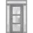 Front Exterior Prehung FiberGlass Door Frosted Glass / Manux 8552 White Silk / 2 Sidelight and Transom Window / Office Commercial and Residential Doors Entrance Patio Garage-W14+36+14" x H80+14"-Right-hand Inswing Gray Ash