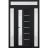 Front Exterior Prehung FiberGlass Door Frosted Glass / Manux 8088 White Silk / 2 Sidelight and Transom Window / Office Commercial and Residential Doors Entrance Patio Garage-W14+30+14" x H80+14"-Right-hand Inswing Black