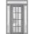 Front Exterior Prehung FiberGlass Door Frosted Glass / Manux 8312 Grey Ash / 2 Sidelight and Transom Window / Office Commercial and Residential Doors Entrance Patio Garage-W16+36+16" x H80+14"-Left-hand Inswing Gray Ash