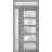 Front Exterior Prehung FiberGlass Door Frosted Glass / Manux 8002 White Silk / Sidelight and Transom Window / Office Commercial and Residential Doors Entrance Patio Garage-W36+12" x H80+14"-Left-hand Inswing Gray Ash