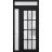 Front Exterior Prehung FiberGlass Door Frosted Glass / Manux 8312 Grey Ash / Sidelight and Transom Window / Office Commercial and Residential Doors Entrance Patio Garage-W36+12" x H80+14"-Right-hand Inswing Black
