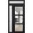 Front Exterior Prehung FiberGlass Door Clear Glass See-through / Manux 8555 White Silk Clear Glass / Sidelight and Transom Window / Office Commercial and Residential Doors Entrance Patio Garage-W30+14" x H80+14"-Left-hand Inswing Black