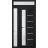 Front Exterior Prehung FiberGlass Door Frosted Glass / Manux 8088 Matte Black / Sidelight and Transom Window / Office Commercial and Residential Doors Entrance Patio Garage-W36+12" x H80+14"-Right-hand Inswing Black