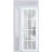Front Exterior Prehung FiberGlass Door Frosted Glass / Manux 8312 Grey Ash / Sidelight and Transom Window / Office Commercial and Residential Doors Entrance Patio Garage-W36+12" x H80+14"-Right-hand Inswing White