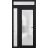 Front Exterior Prehung FiberGlass Door Frosted Glass / Manux 8102 White Silk / Sidelight and Transom Window / Office Commercial and Residential Doors Entrance Patio Garage-W30+12" x H80+14"-Left-hand Inswing Black