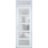 Front Exterior Prehung FiberGlass Door Frosted Glass / Manux 8002 Grey Ash / Transom Window / Office Commercial and Residential Doors Entrance Patio Garage-W36" x H80+14"-Right-hand Inswing White