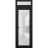 Front Exterior Prehung FiberGlass Door Frosted Glass / Manux 8102 White Silk / Transom Window / Office Commercial and Residential Doors Entrance Patio Garage-W30" x H80+14"-Right-hand Inswing Black
