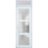 Front Exterior Prehung FiberGlass Door Frosted Glass / Manux 8552 Matte Black / Transom Window / Office Commercial and Residential Doors Entrance Patio Garage-W36" x H80+14"-Right-hand Inswing White