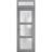 Front Exterior Prehung FiberGlass Door Frosted Glass / Manux 8552 Matte Black / Transom Window / Office Commercial and Residential Doors Entrance Patio Garage-W36" x H80+14"-Right-hand Inswing Gray Ash