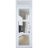 Front Exterior Prehung FiberGlass Door Clear Glass See-through / Manux 8555 White Silk Clear Glass / Office Commercial and Residential Doors Entrance Patio Garage-W30" x H80"-Left-hand Inswing White