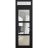 Front Exterior Prehung FiberGlass Door Clear Glass See-through / Manux 8555 White Silk Clear Glass / Office Commercial and Residential Doors Entrance Patio Garage-W30" x H80"-Left-hand Inswing Black
