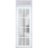 Front Exterior Prehung FiberGlass Door Frosted Glass / Manux 8312 Grey Ash / Transom Window / Office Commercial and Residential Doors Entrance Patio Garage-W36" x H80+14"-Right-hand Inswing White